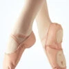 Move Dance Split Sole Vegan Ballet Shoe -Dance costume mob0015 pnk front 2 59441.1678928360