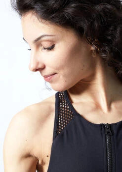 Move Dance Stefani Catsuit -Dance costume moc0635 blk close up front 1 75171.1692921181