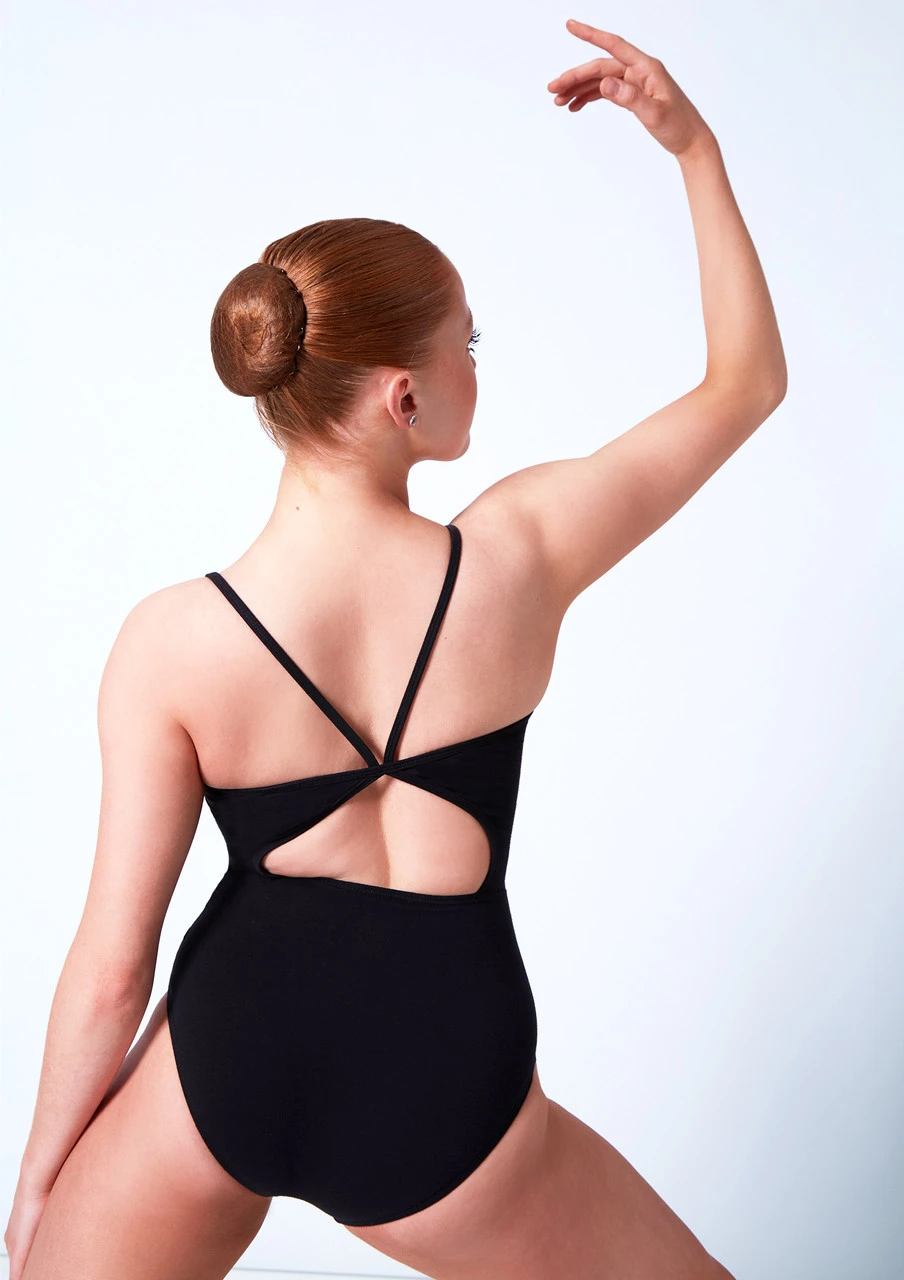 Move Dance Piper Open Back Camisole Leotard Move Dance Piper Open Back Camisole Leotard -Dance costume mol0173 black close up front 37339.1678884029