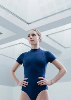 Move Dance Iona Cap Sleeve Lace Leotard 5 Move Dance Iona Cap Sleeve Lace Leotard -Dance costume mol0630 blue front 62903.1678884192