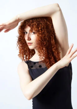 Move Dance Maeve V-Back Leotard -Dance costume mol0657 black close up front 1 35919.1695684868