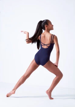 Move Dance Kamila Teen Cross Back Leotard -Dance costume mol5119 navy back 62229.1683933611