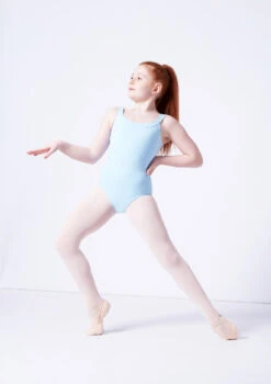 Move Dance Terri Girls Yoke Neck Leotard -Dance costume mol5141 blue front 1 18687.1689206261