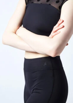 Move Dance Dixie Footless Legging -Dance costume mop0633 black close up front 1 90405.1678884549