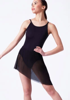 Move Dance Riley Asymmetric Mini Skirt -Dance costume mor0030 black front t 99308.1692921335