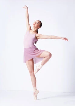 Move Dance Riley Asymmetric Mini Skirt -Dance costume mor0030 frenchmauve front 1 29646.1681806927