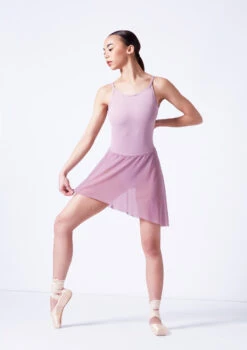 Move Dance Riley Asymmetric Mini Skirt -Dance costume mor0030 frenchmauve front 2 29212.1681806927