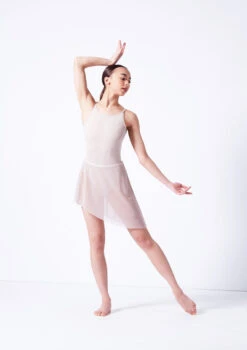 Move Dance Riley Asymmetric Mini Skirt -Dance costume mor0030 latte front 2 13316.1681806927