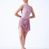 Move Dance Magnolia Gathered Mini Skirt -Dance costume mor0031 frenchmauve front 1 73201.1681806927