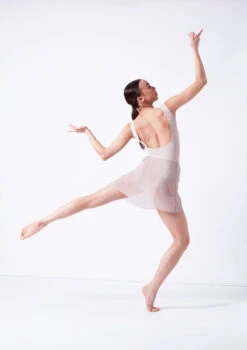 Move Dance Magnolia Gathered Mini Skirt -Dance costume mor0031 latte back 65843.1681806927