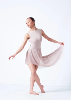 Move Dance Amaya Asymmetric Skirt -Dance costume mor0033 latte front 1 24058.1681806938