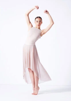 Move Dance Valerie High Low Skirt -Dance costume mor0035 latte front 2 04737.1681806946