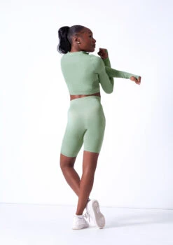 Move Dance Pippa Seamless Shorts 9 Move Dance Pippa Seamless Shorts -Dance costume mor0504 sage back 51403.1682378344