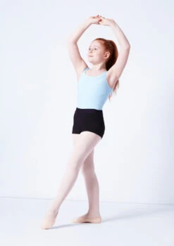 Move Dance Thalia Girls Dance Shorts -Dance costume mor5011 black front 2 64980.1688080918