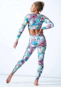 Move Dance Estella Square Neck Crop Top - Marble 4 Move Dance Estella Square Neck Crop Top - Marble -Dance costume mos0910 mar back 1 68714.1678884808