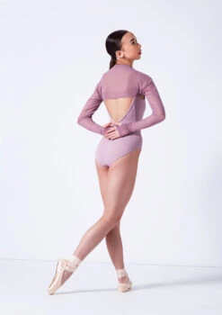 Move Dance Quinn Mesh Shrug -Dance costume moz0041 frenchmauve back 56775.1681806980