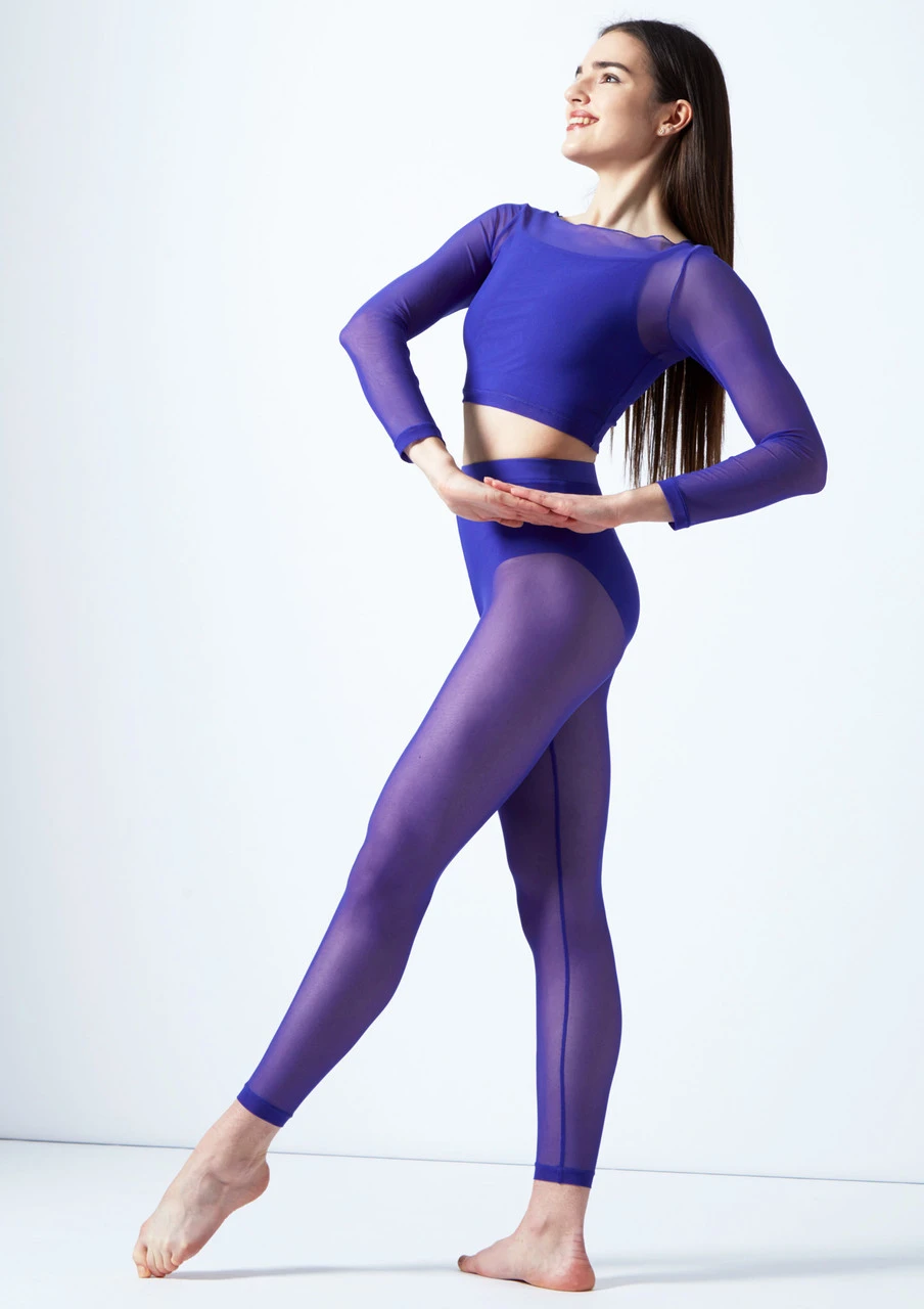 Move Dance Gianna Mesh Long Sleeve Dance Crop Top Move Dance Gianna Mesh Long Sleeve Dance Crop Top -Dance costume moz0255 saph front 1 57994.1678884916