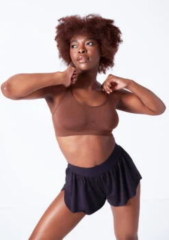 Move Dance Beatrix Seamless Bra - 2 Pack -Dance costume moz0509 coffee close up front 25247.1676074696