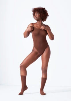 Move Dance Serena Seamless Bodysuit -Dance costume moz0510 coffee front 1 14091.1676074695