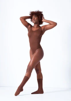 Move Dance Serena Seamless Bodysuit -Dance costume moz0510 coffee front 2 54205.1676074696