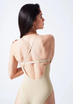 Move Dance Serena Seamless Bodysuit -Dance costume moz0510 sand close up back 1edit 59637.1690413293
