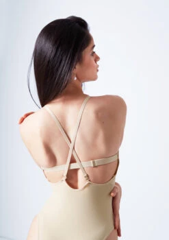 Move Dance Serena Seamless Bodysuit -Dance costume moz0510 sand close up back 2edit 60746.1690413293