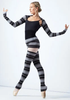 Move Dance Orchid Striped Knit Dance Shrug