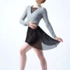 Move Dance Everly Ballet Wrap -Dance costume moz0730 grey front 1 81569.1678885129