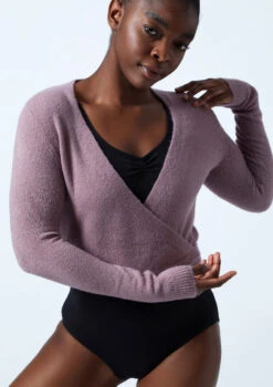 Move Dance Everly Ballet Wrap -Dance costume moz0730 purple close up front 1 89271.1678885135