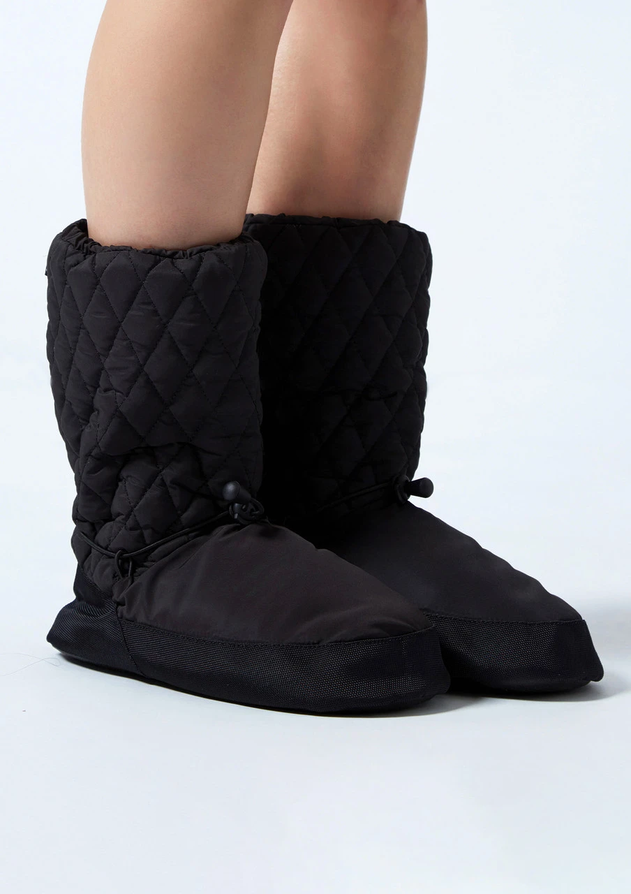 Move Dance Willow Warm Up Booties Move Dance Willow Warm Up Booties -Dance costume moz0901 black front 2 64876.1678885135