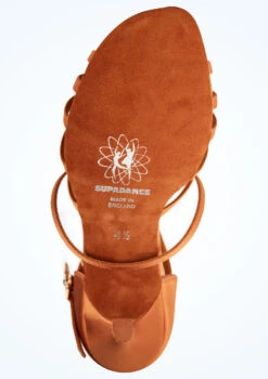 Supadance 1143 Ladies Latin Shoe- 3" -Dance costume sd1143 dktan bottom 1 44754.1678886215
