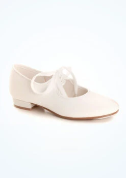 Tappers & Pointers Low Heel Tap Shoes - White -Dance costume ta wpt tappers pointers low heel tap shoes white T 66105.1698812379