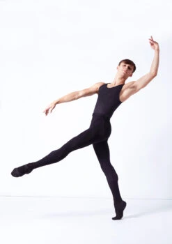 Wear Moi Hamada Mens Footless Tight -Dance costume wmhamada black front 2 61916.1695165841