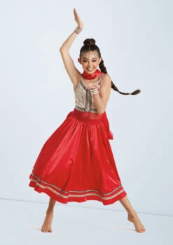 Weissman Jai Ho -Dance costume wn 11236 weissman jai ho red front T 17587.1698813432