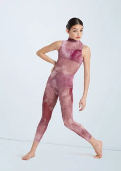 Weissman Unravel -Dance costume wn sm11206 weissman smokey mesh unitard red front T 32709.1698840527