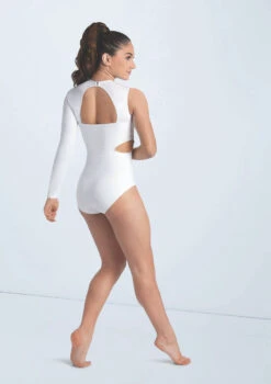 Weissman One Sleeve Leotard -Dance costume wn15420 white 917 05458.1694694052
