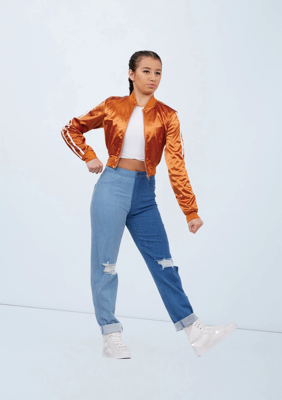 Weissman Two Tone Distressed Jeans Weissman Two Tone Distressed Jeans -Dance costume wn15505 medium wash 16 t 35333.1698824359