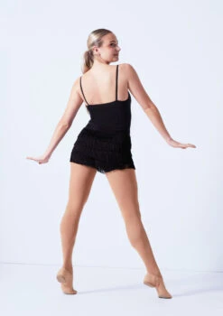 Weissman Stretch Fringe Shorts 4 Weissman Stretch Fringe Shorts -Dance costume wnmt12611 black back 09120.1678891231